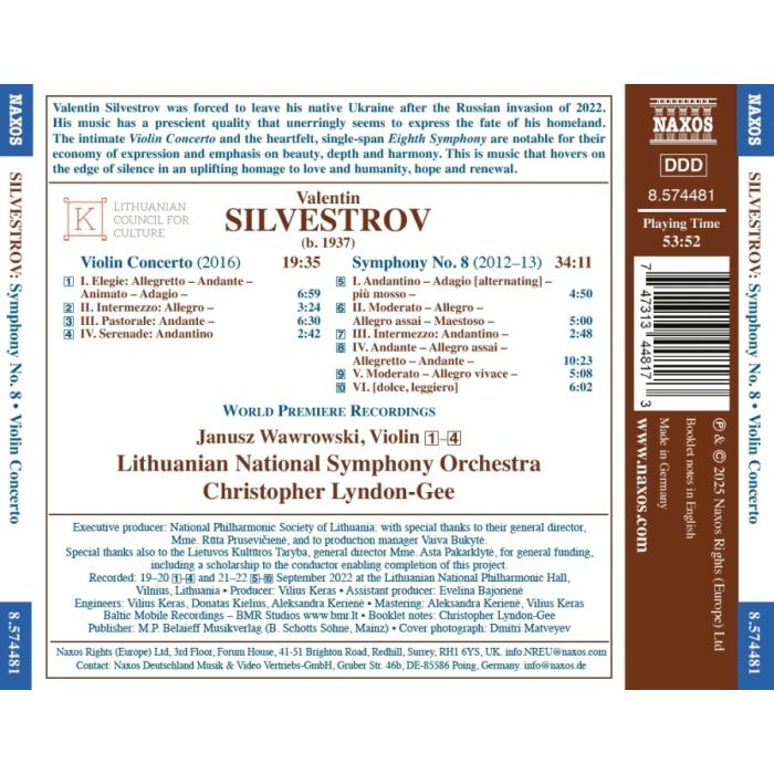 Silvestrov: Symphony No. 8; Violin Concerto - slide-1