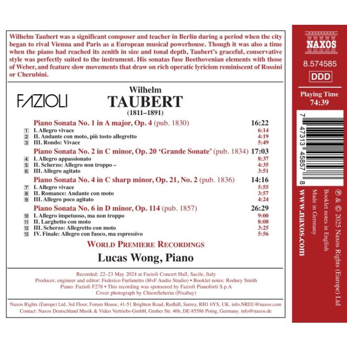 Taubert: Piano Sonatas - slide-1