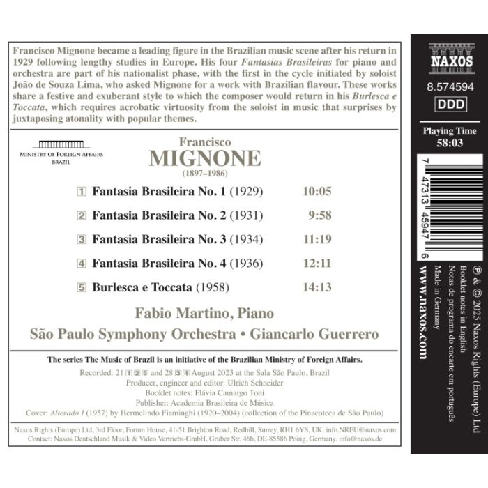Mignone: Fantasias Brasileiras Nos. 1–4 - slide-1