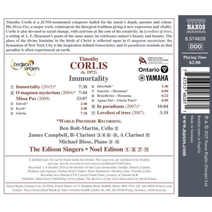 Corlis: Immortality - Choral Works - slide-1