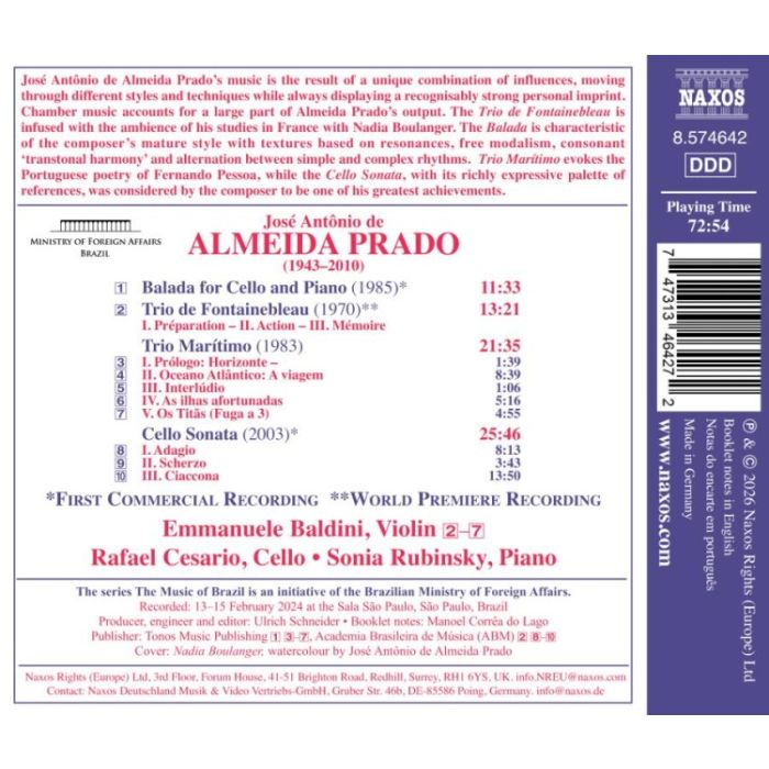 Almeida Prado: Piano Trios; Cello Sonata; Balada - slide-1