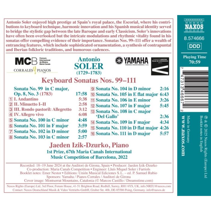 Soler: Keyboard Sonatas Nos. 99–111 - slide-1