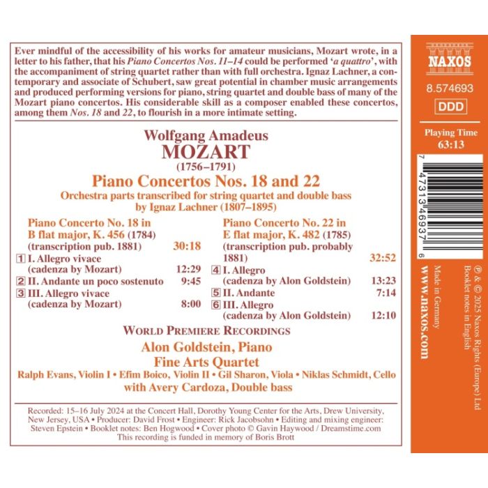 Mozart (arr. Lachner): Piano Concertos Nos. 18 and 22 - slide-1