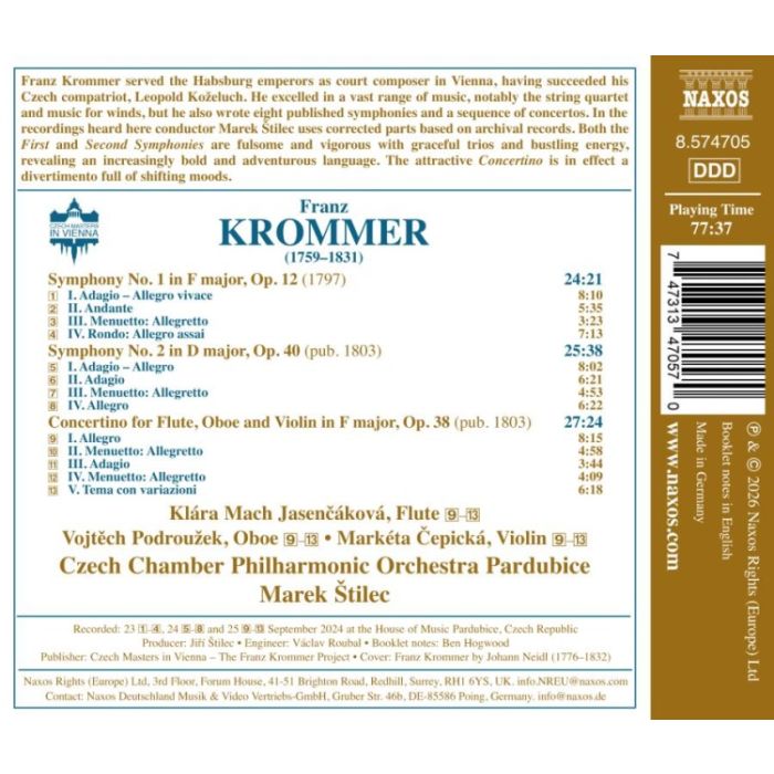 Krommer: Symphonies Nos. 1 & 2 - slide-1