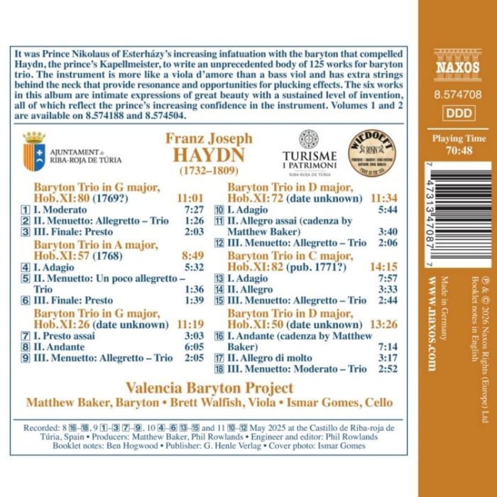 Haydn: Baryton Trios Vol. 3 - slide-1