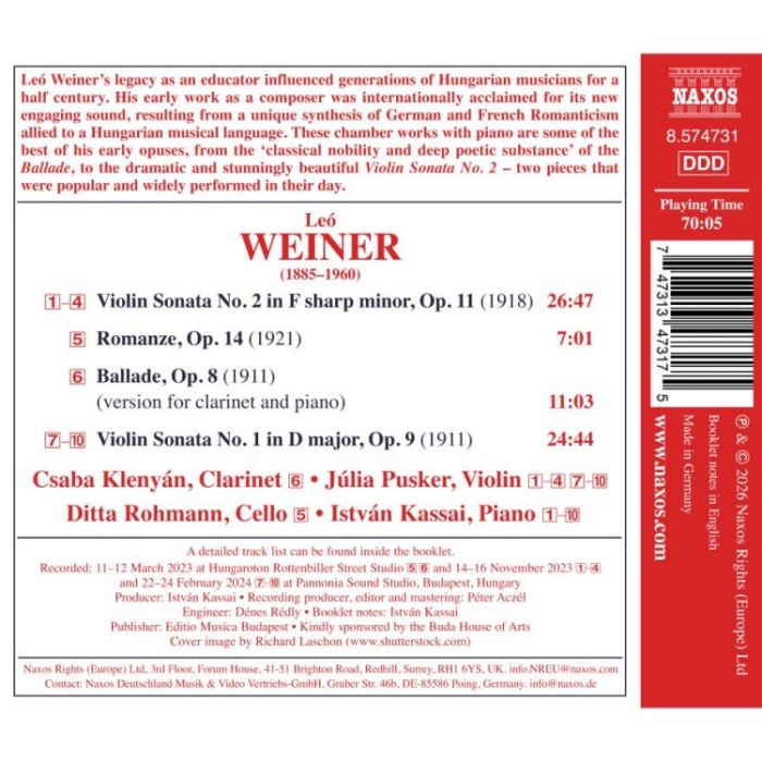 Weiner: Violin Sonatas Nos. 1 & 2 - slide-1