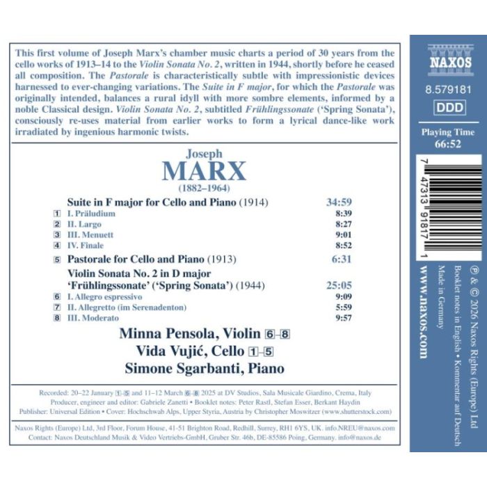 Marx: Chamber Music Vol. 1 - slide-1