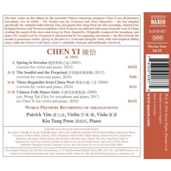 Chen: Works for Violin, Viola and Piano - slide-1