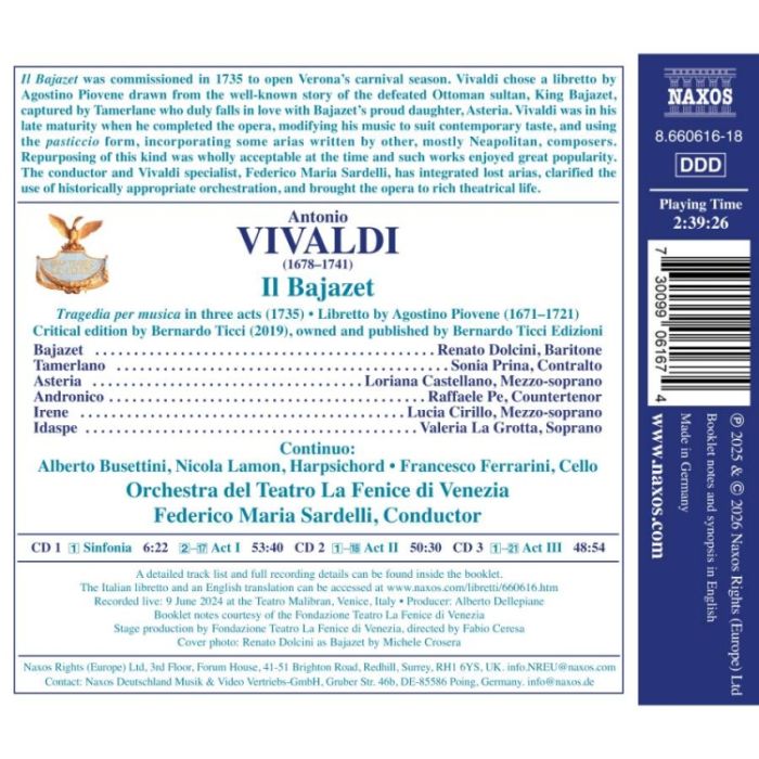 Vivaldi: Il Bajazet - slide-1