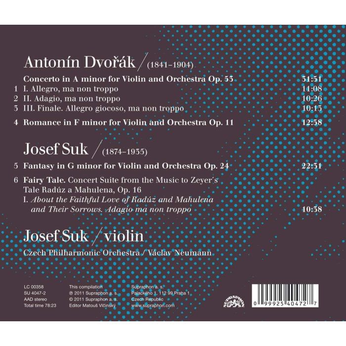 Dvorak: Violin Concerto, Romance; Suk: Fantasy, Fairy Tale - slide-1