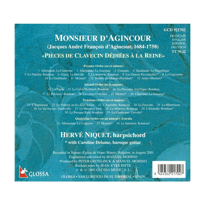  d'Agincour: Pieces de clavecin  - slide-1