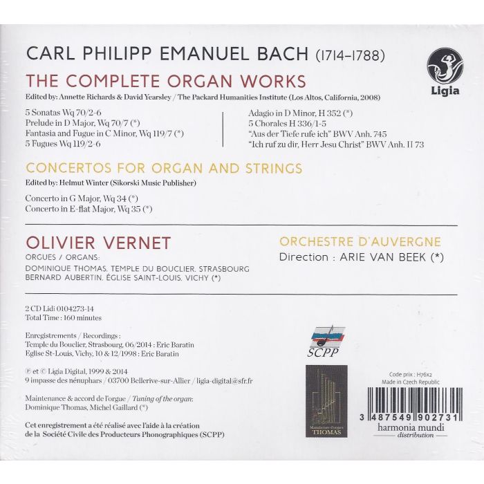 Bach, C.P.E.: L'Oeuvre pour orgue, intégrale - slide-1