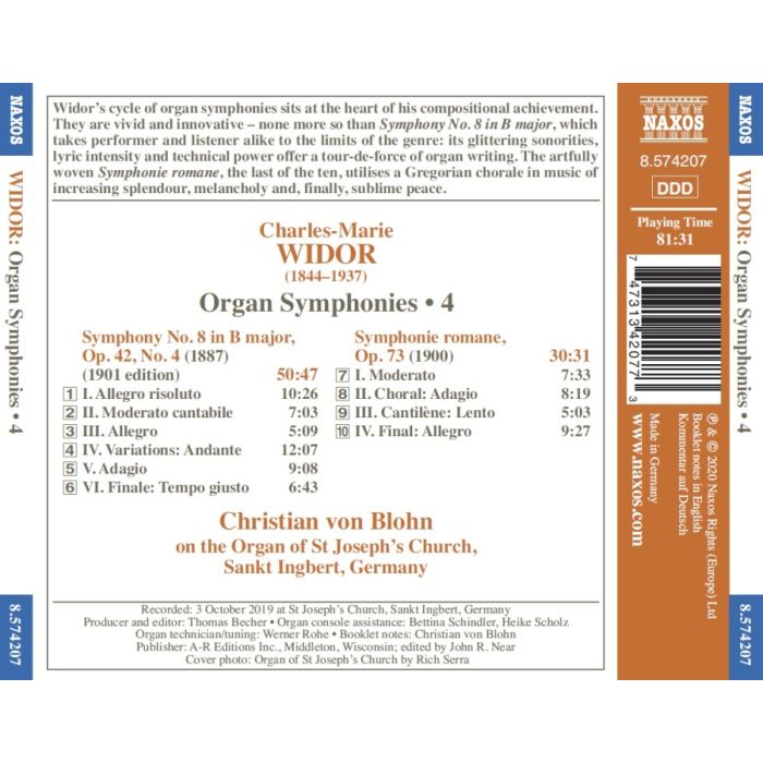 Widor: Organ Symphonies Vol. 4 - slide-1