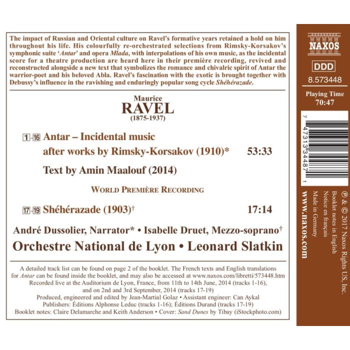 Ravel: Orchestral Works Vol. 5 - Antar & Shéhérazade - slide-1