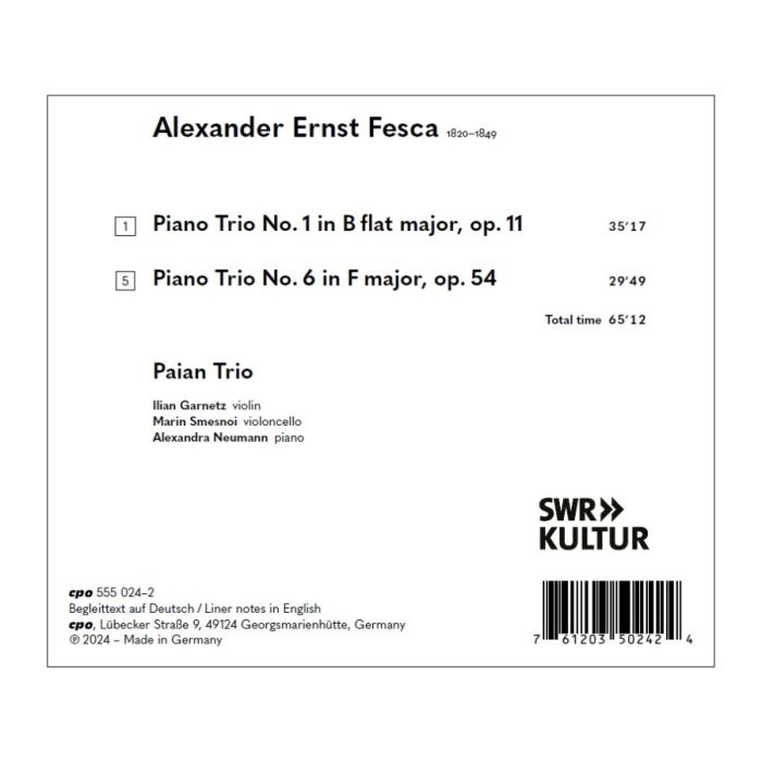 Fesca: Piano Trios Nos. 1 & 6 - slide-1