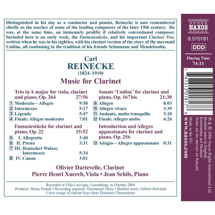 REINECKE: Music for Clarinet - slide-1