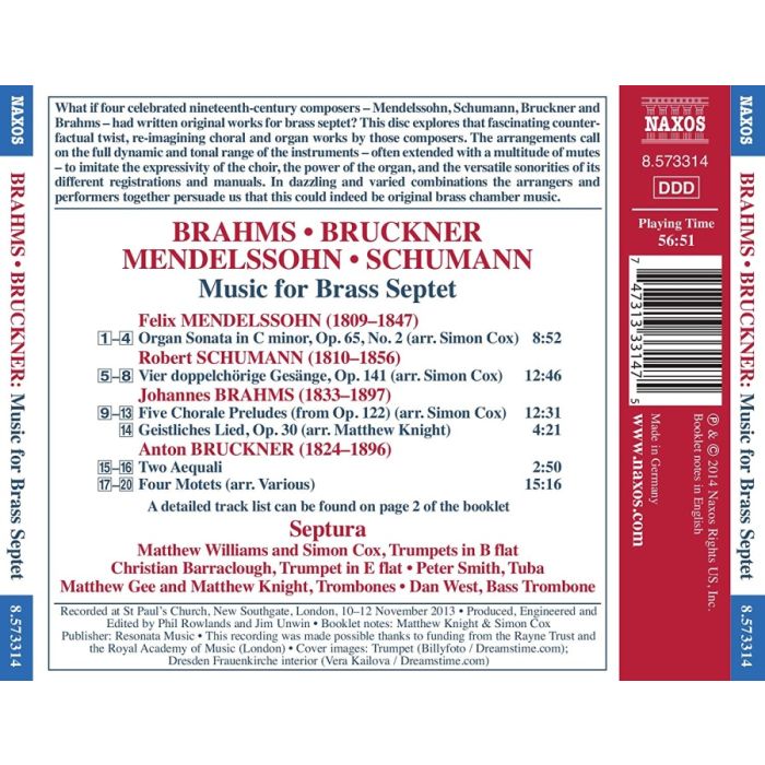 Music for Brass Septet – Brahms, Mendelssohn, Schumann, Bruckner - slide-1
