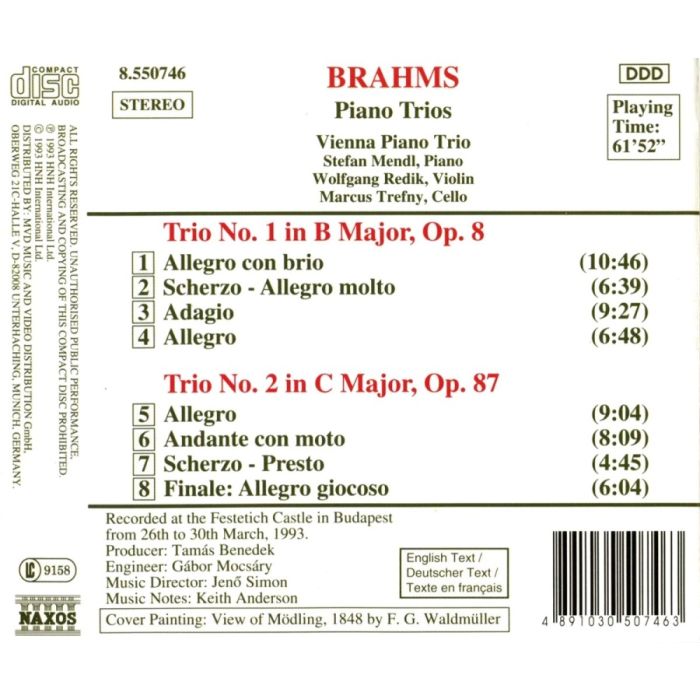 Brahms: Piano Trios Nos. 1 and 2 - slide-1