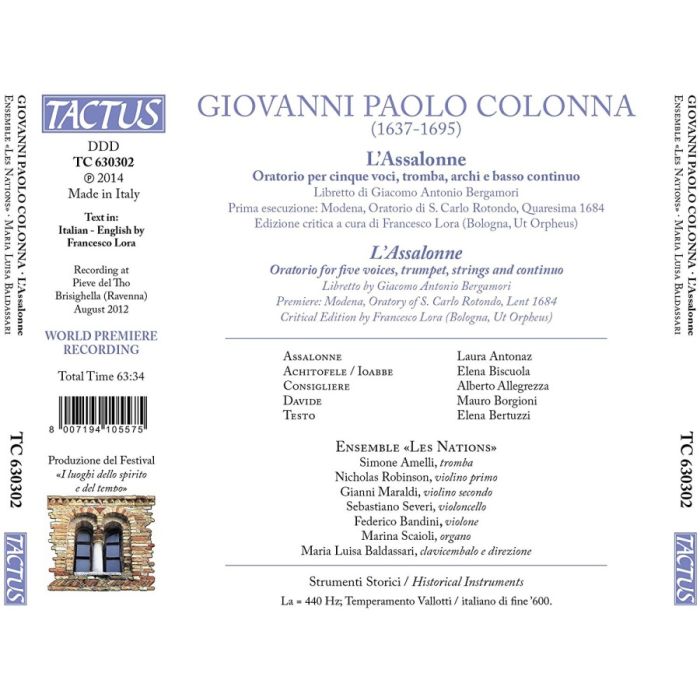 Colonna: L’Assalonne, Oratorio - slide-1
