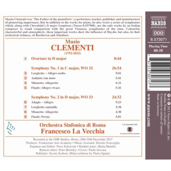 Clementi: Symphonies Nos. 1 & 2, Overture - slide-1