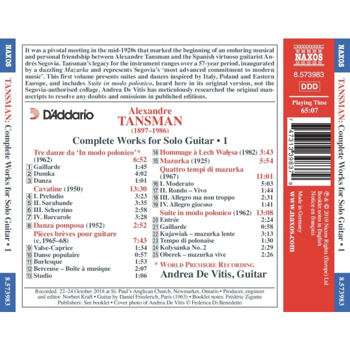 Tansman: Complete Works for Solo Guitar Vol. 1 - slide-1