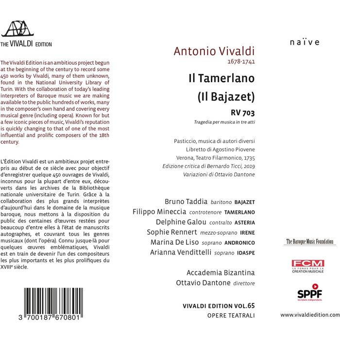 Vivaldi: Il Tamerlano (Il Bajazet) RV 703 - slide-1