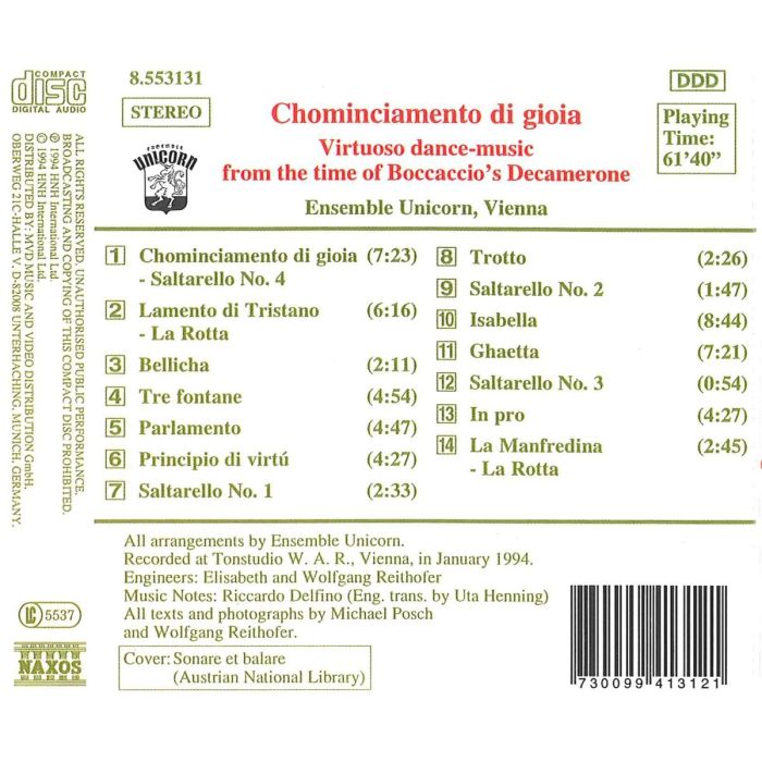 Chominciamento di gioia: Virtuoso Dance Music - slide-1