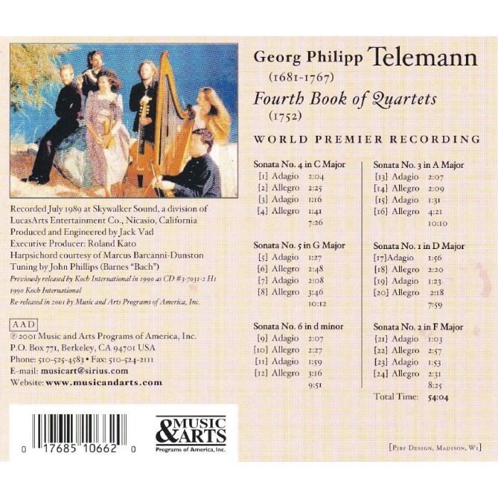 Telemann: Fourth Book of Quartets - slide-1