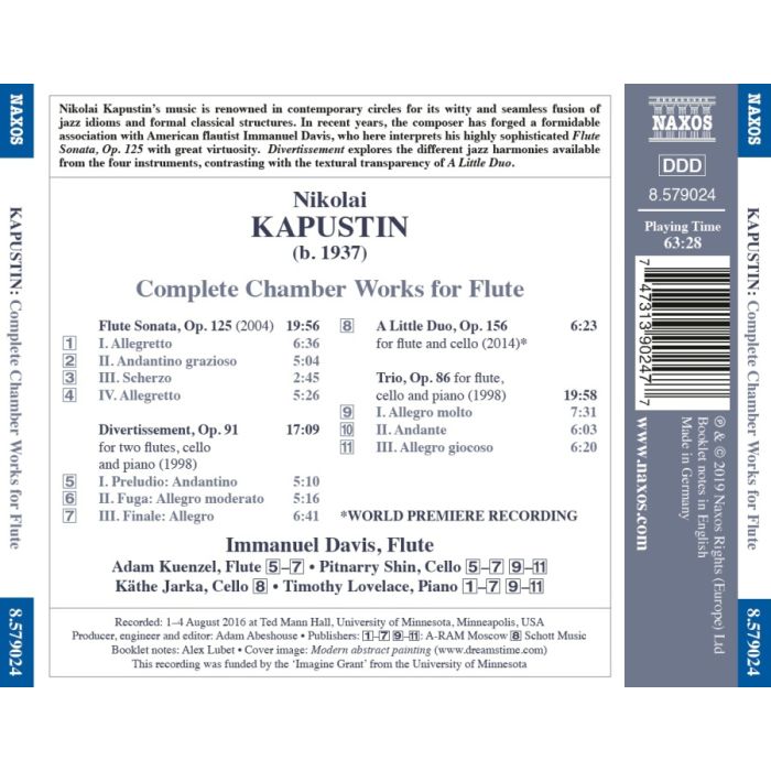 Kapustin: Complete Chamber Works for Flute - slide-1