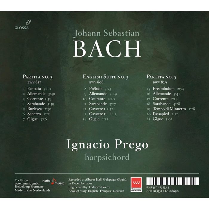 Bach: Partitas nos. 3 & 5; English Suite no. 3 - slide-1
