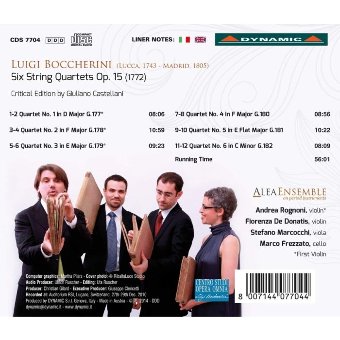 Boccherini: Six String Quartets Op. 15 - slide-1