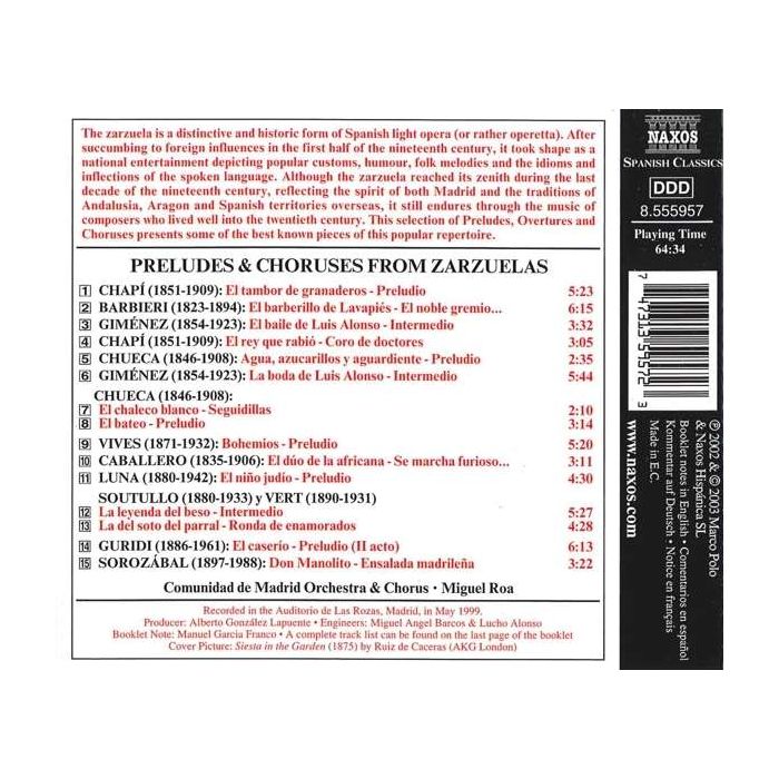 PRELUDES & CHORUSES FROM ZARZUELLAS - slide-1