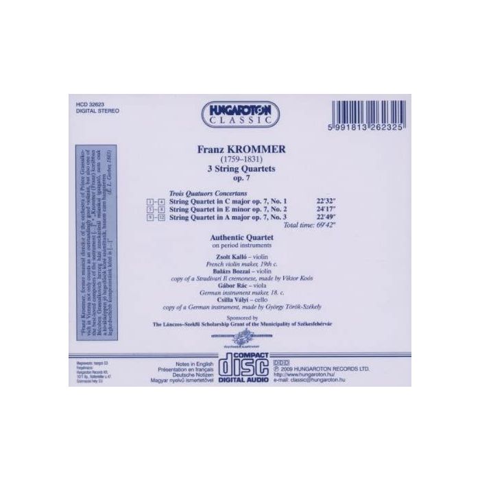 Krommer: 3 string quartets - slide-1