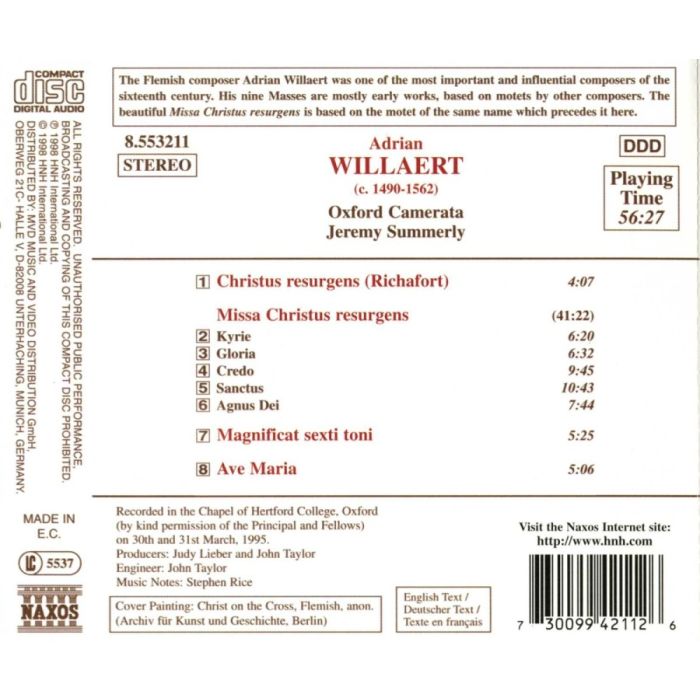WILLAERT: Missa Christus resurgens, Magnificat, Ave Maria - slide-1