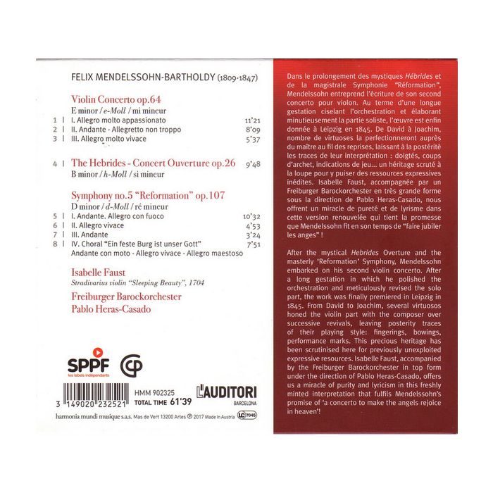 Mendelssohn: Violin Concerto; Symphony No. 5 - slide-1