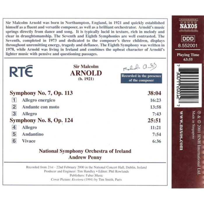 ARNOLD: Symphonies nos. 7 & 8 - slide-1