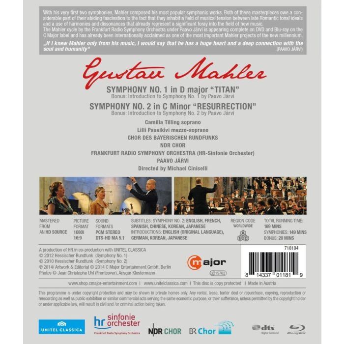 Mahler: Symphonies 1 & 2, Paavo Jarvi - slide-1