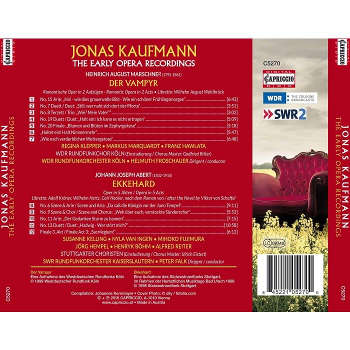 Kaufmann, Jonas: Early Opera Recordings - Marschner: Der Vampyr & Abert: Ekkehard - slide-1