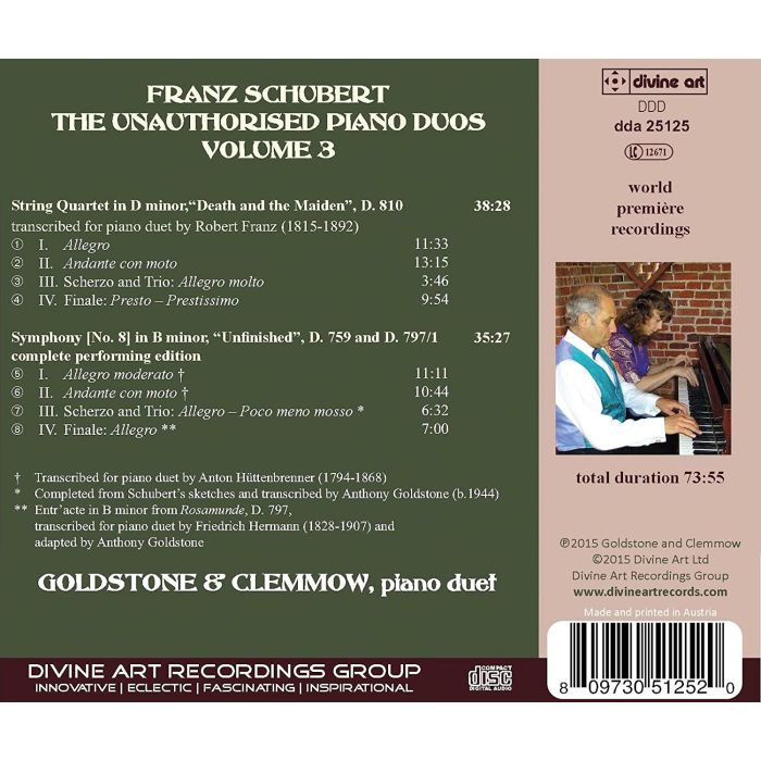 Schubert: Piano Duos vol. 3 - Kwartet 