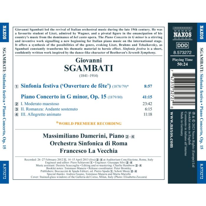 Sgambati: Piano Concerto; Sinfonia festiva - slide-1
