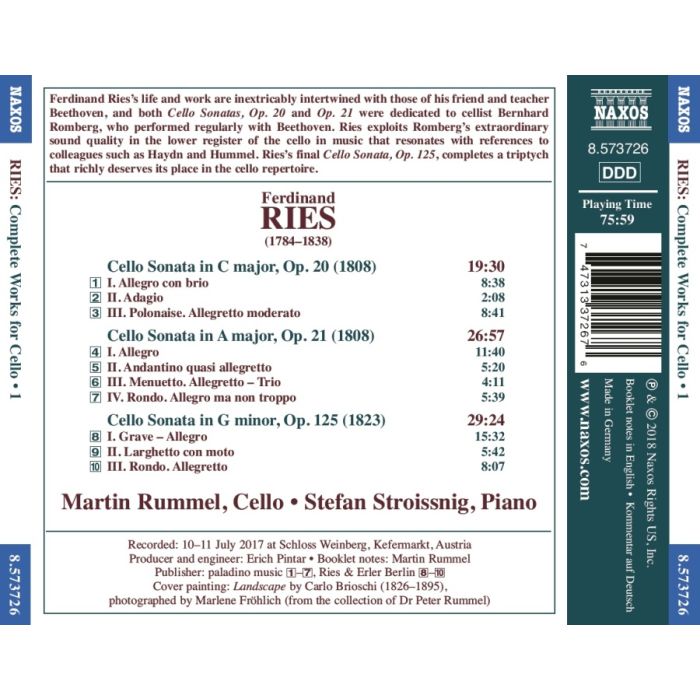 Ries: Complete Works for Cello Vol. 1 - slide-1