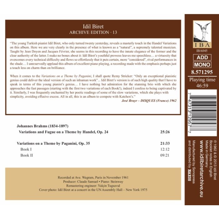 Brahms: Variations and Fugue on a Theme by Handel, Variations on a Theme by Paganini - slide-1