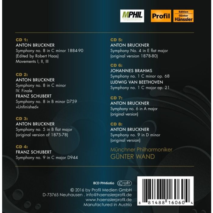 Wand dirigiert die Münchner Philharmoniker – Bruckner, Schubert, Brahms, Beethoven, - slide-1
