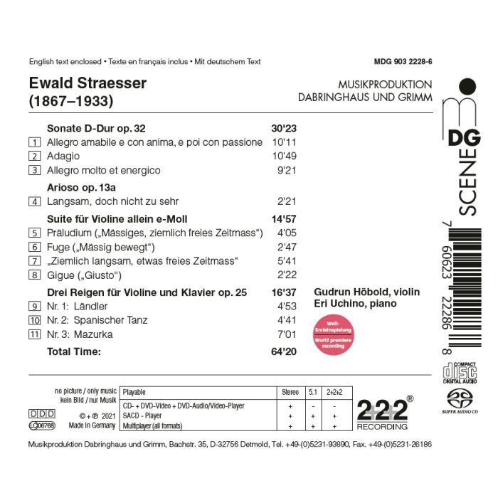Straesser: Sonata op. 32; Suite; Drei Reigen op. 25 - slide-1