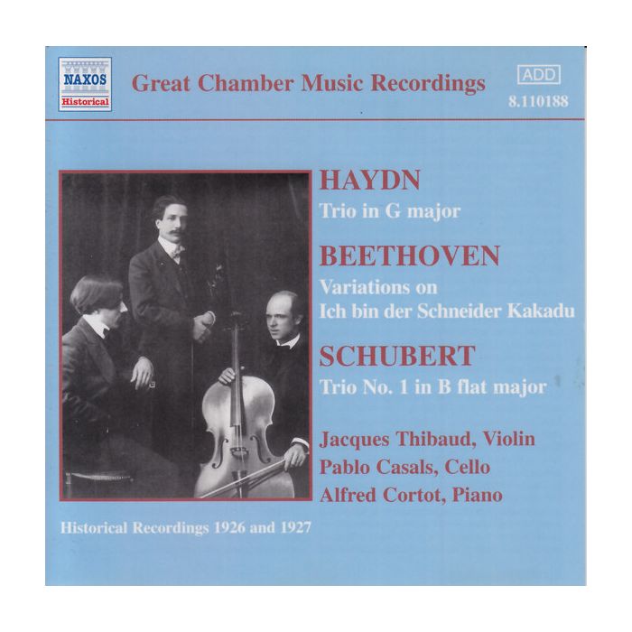 HAYDN / BEETHOVEN / SCHUBERT: Trio, Variatio