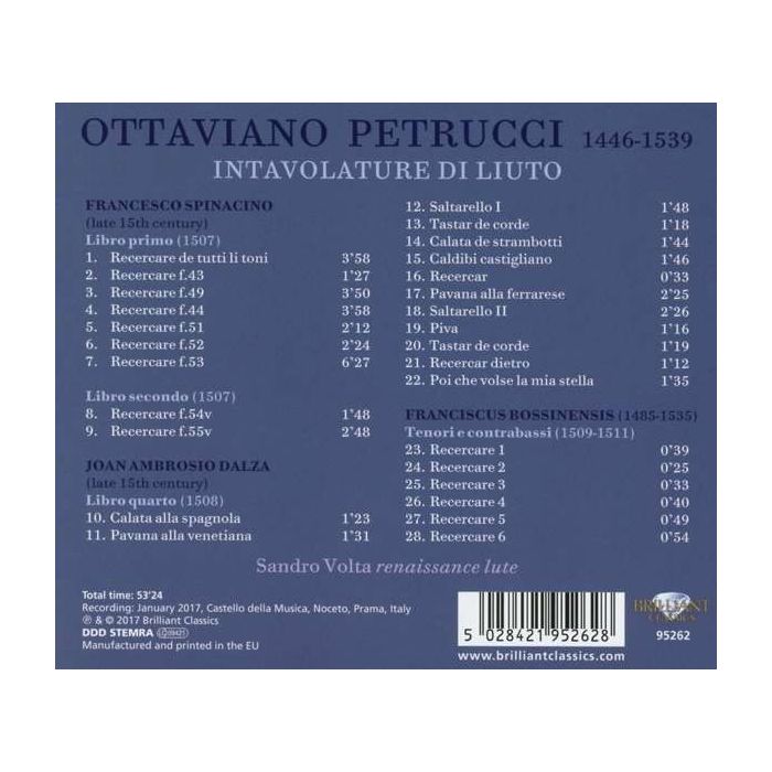 Petrucci: Intavolature di liuto - slide-1