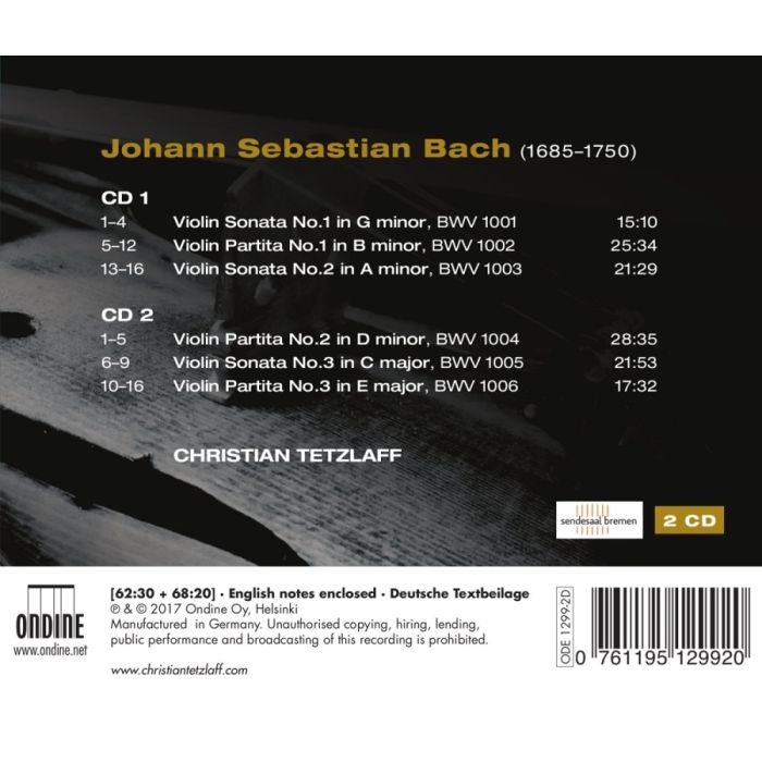 Bach: Sonatas and Partitas for Solo Violin  (BWV1001-1006) - slide-1
