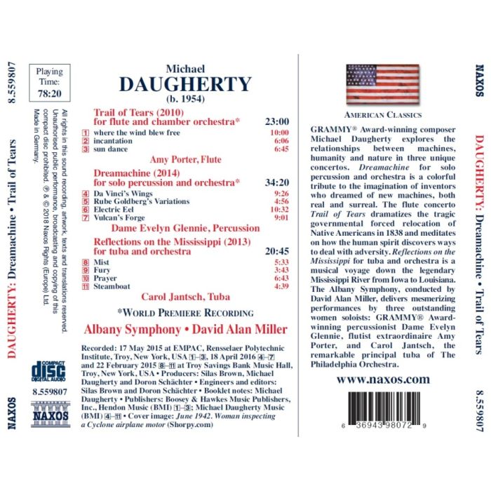 Daugherty: Dreamachine; Trail of Tears; Reflections on the Mississippi - slide-1