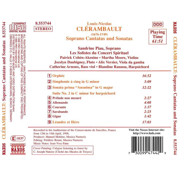 CLERAMBAULT: Soprano Cantatas - slide-1