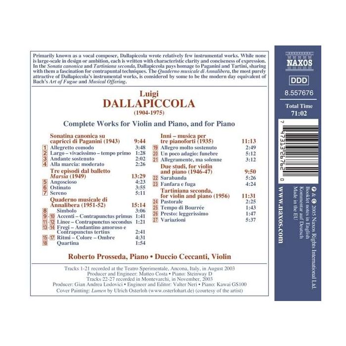 DALLAPICCOLA: Works for violin and piano - slide-1